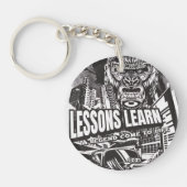 ACRYLIC LEGENDARY GORILLA LESSONS LEARN KEYCHAIN  キーホルダー (正面)