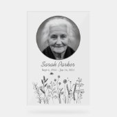 Acrylic Memorial Welcome Sign with Photo アクリルサイン (正面)