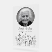 Acrylic Memorial Welcome Sign with Photo アクリルサイン (傾斜)