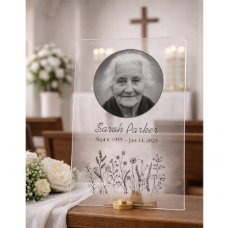 Acrylic Memorial Welcome Sign with Photo アクリルサイン
