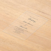 acrylic minimalist wedding  アクリル招待状 (レイダウン)