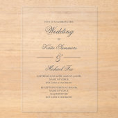 acrylic minimalist wedding  アクリル招待状 (正面)