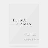 Acrylic Modern Minimal Wedding Welcome Sign アクリルサイン (正面)