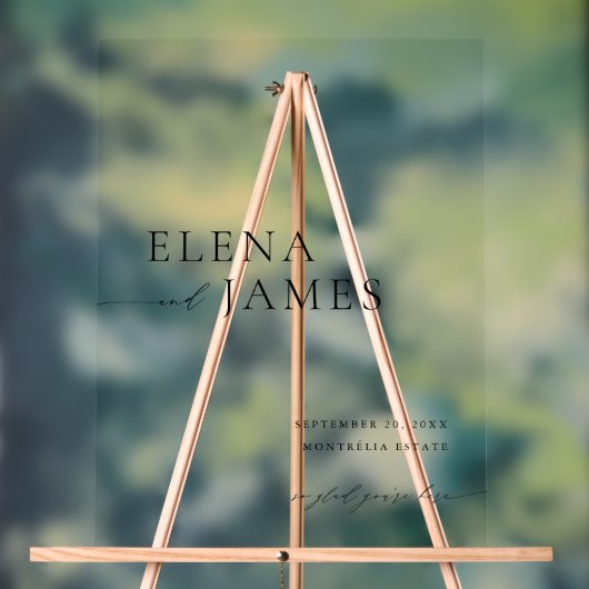 Acrylic Modern Minimal Wedding Welcome Sign アクリルサイン (ニュートラル)