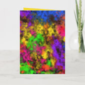 Acrylic Neon Colors Paint Splatter Splash Abstract カード (裏面)
