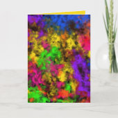 Acrylic Neon Colors Paint Splatter Splash Abstract カード (正面)