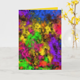 Acrylic Neon Colors Paint Splatter Splash Abstract カード