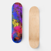 Acrylic Neon Colors Paint Splatter Splash Abstract スケートボード (正面)