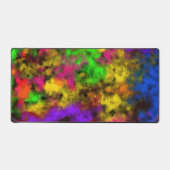 Acrylic Neon Colors Paint Splatter Splash Abstract デスクマット (正面)