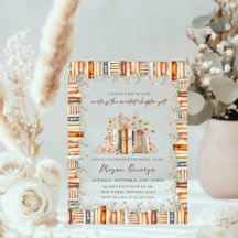 Acrylic New Chapter Floral Books Bridal Shower