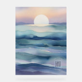 Acrylic Nursery Sign | Indigo Ocean Moon アクリルサイン (正面)