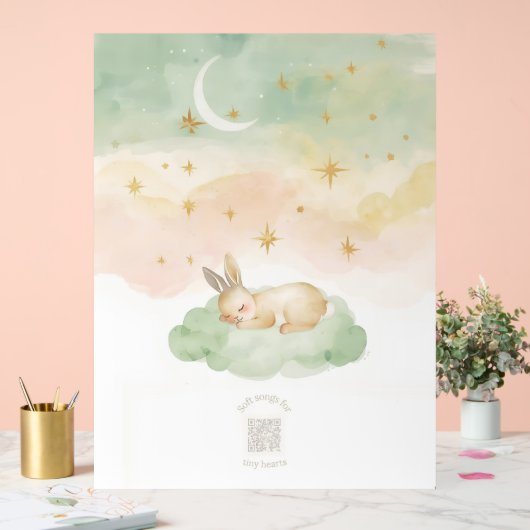 Acrylic Nursery Sign | Sleeping Bunny Watercolor アクリルサイン (ウェディング)