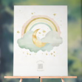 Acrylic Nursery Sign | Sleeping Moon & Pastels アクリルサイン (ニュートラル)