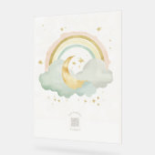 Acrylic Nursery Sign | Sleeping Moon & Pastels アクリルサイン (傾斜)