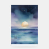 Acrylic Nursery Sign | Watercolor Ocean アクリルサイン (正面)