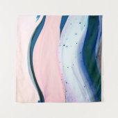 acrylic, paint, abstract. Closeup of the painting. タペストリー (正面(横))