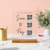 Acrylic Payment Scan QR Sign Business Checkout アクリルサイン (ウェディング)