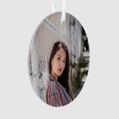 Acrylic Photo Ornament with Birthday Message オーナメント (正面)