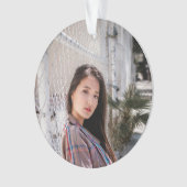 Acrylic Photo Ornament with Birthday Message オーナメント (正面)