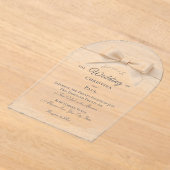 Acrylic Pink and White Lace Wedding Invitation アクリル招待状 (レイダウン)