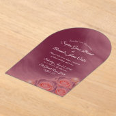 Acrylic Pink Pearls Wedding Invitation アクリル招待状 (レイダウン)