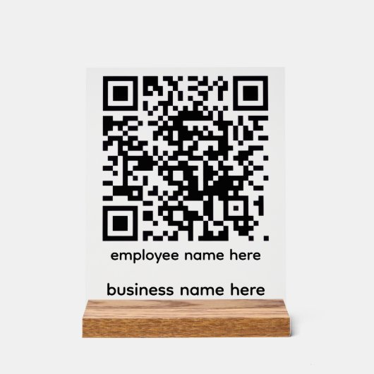 Acrylic QR Code Sign アクリルサイン (正面)