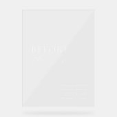 Acrylic Rehearsal Dinner Welcome Sign アクリルサイン (正面)