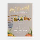 Acrylic Rustic Fisherman Baby Shower Welcome Sign  アクリルサイン (正面)