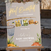 Acrylic Rustic Fisherman Baby Shower Welcome Sign  アクリルサイン