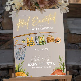 Acrylic Rustic Fisherman Baby Shower Welcome Sign  アクリルサイン