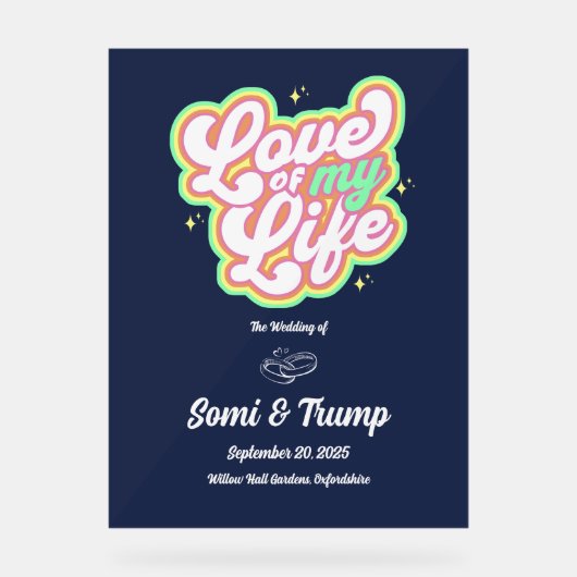 Acrylic Sign アクリルサイン (正面)