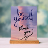 Acrylic Sign  be self  thank you  self love アクリルサイン (ニュートラル)