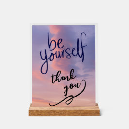 Acrylic Sign  be self  thank you  self love アクリルサイン