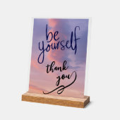 Acrylic Sign  be self  thank you  self love アクリルサイン (傾斜)