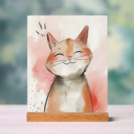 Acrylic Sign cat アクリルサイン (ニュートラル)