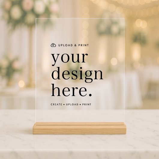 Acrylic Sign | Design Upload 8x10 Tabletop Signage アクリルサイン