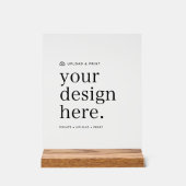 Acrylic Sign | Design Upload 8x10 Tabletop Signage アクリルサイン (正面)