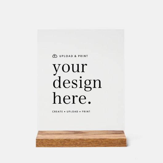 Acrylic Sign | Design Upload 8x10 Tabletop Signage アクリルサイン (正面)