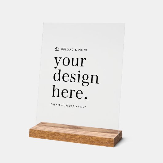 Acrylic Sign | Design Upload 8x10 Tabletop Signage アクリルサイン (傾斜)