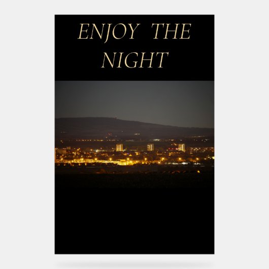 Acrylic Sign ENJOY THE NIGHT アクリルサイン (正面)