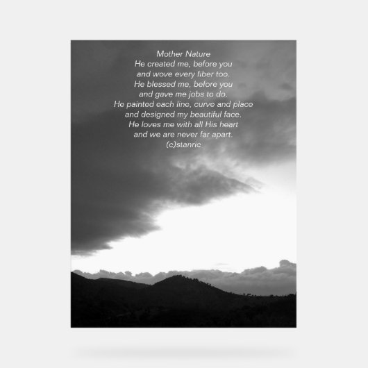 Acrylic Sign POEM ON PHOTOGRAPH DESIGN アクリルサイン (正面)