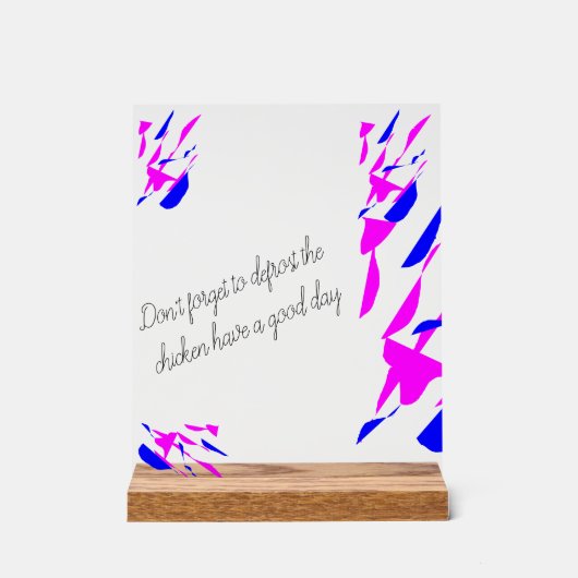 Acrylic sign with stand アクリルサイン (正面)