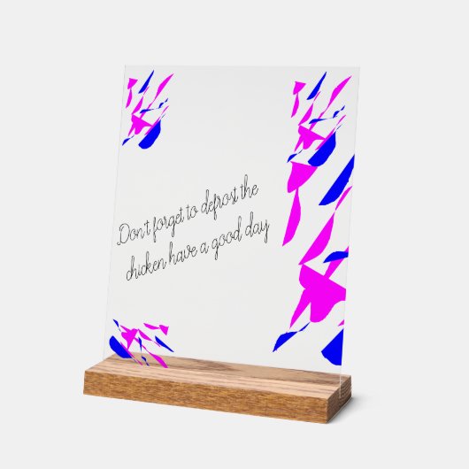 Acrylic sign with stand アクリルサイン (傾斜)