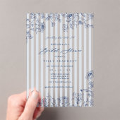 Acrylic Something Blue Bridal Shower Invitation アクリル招待状 (インサイチュ (ポータブル))