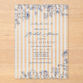 Acrylic Something Blue Bridal Shower Invitation アクリル招待状 (正面)