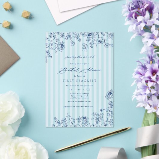 Acrylic Something Blue Bridal Shower Invitation アクリル招待状 (インサイチュ (ウェディング))