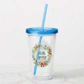 Acrylic Tumbler-Spring Floral Drinkware アクリルタンブラー (裏面)
