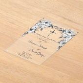 Acrylic Vintage Catholic Wedding Invitation アクリル招待状 (レイダウン)