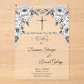 Acrylic Vintage Catholic Wedding Invitation アクリル招待状 (正面)