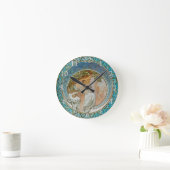 Acrylic Wall Clock Art Nouveau Alphonse Mucha 12 ラウンド壁時計 (ホーム)